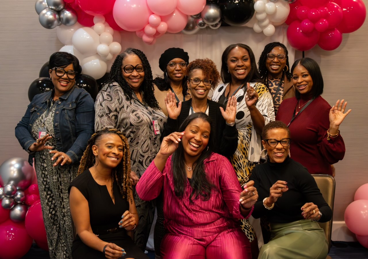 Women gathered together in sisterhood